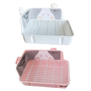 Rabbit Litter Box Toilet for Small Animal Corner Litter Pan Bunny Potty for Burrowly cleaning and small pet care.