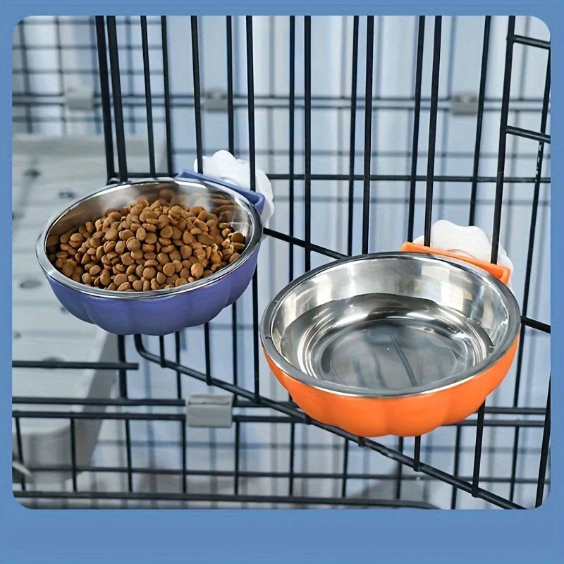 Pumpkin shaped small pet food and water bowl for Burrowly daily feeding.