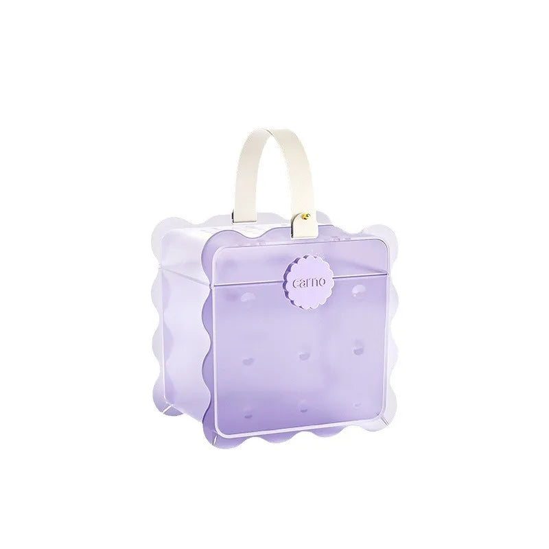 Cookie Shape Hamster Carrier Handheld Portable Cage for Syrian Hamster Convenient Pet Supplies for Outdoor Travel Easy to Carry