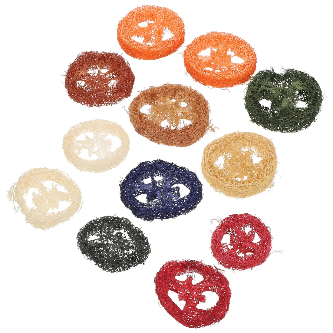 12Pcs Loofah Chew Small Animal Supplies for Rabbits Hamsters Guinea Pigs Chinchillas Dental Care Teeth Grinding Chews