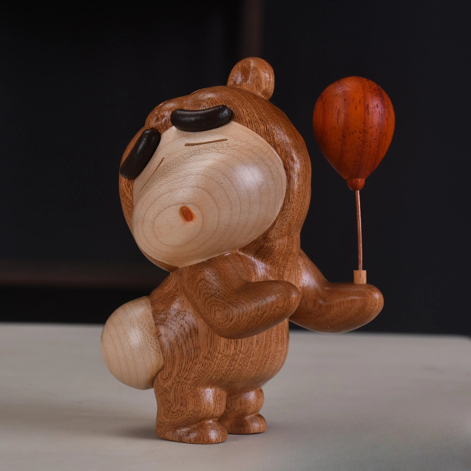 Hand Handle Windmill Chinchilla Cute Cartoon Car Ornament Toy Wooden
