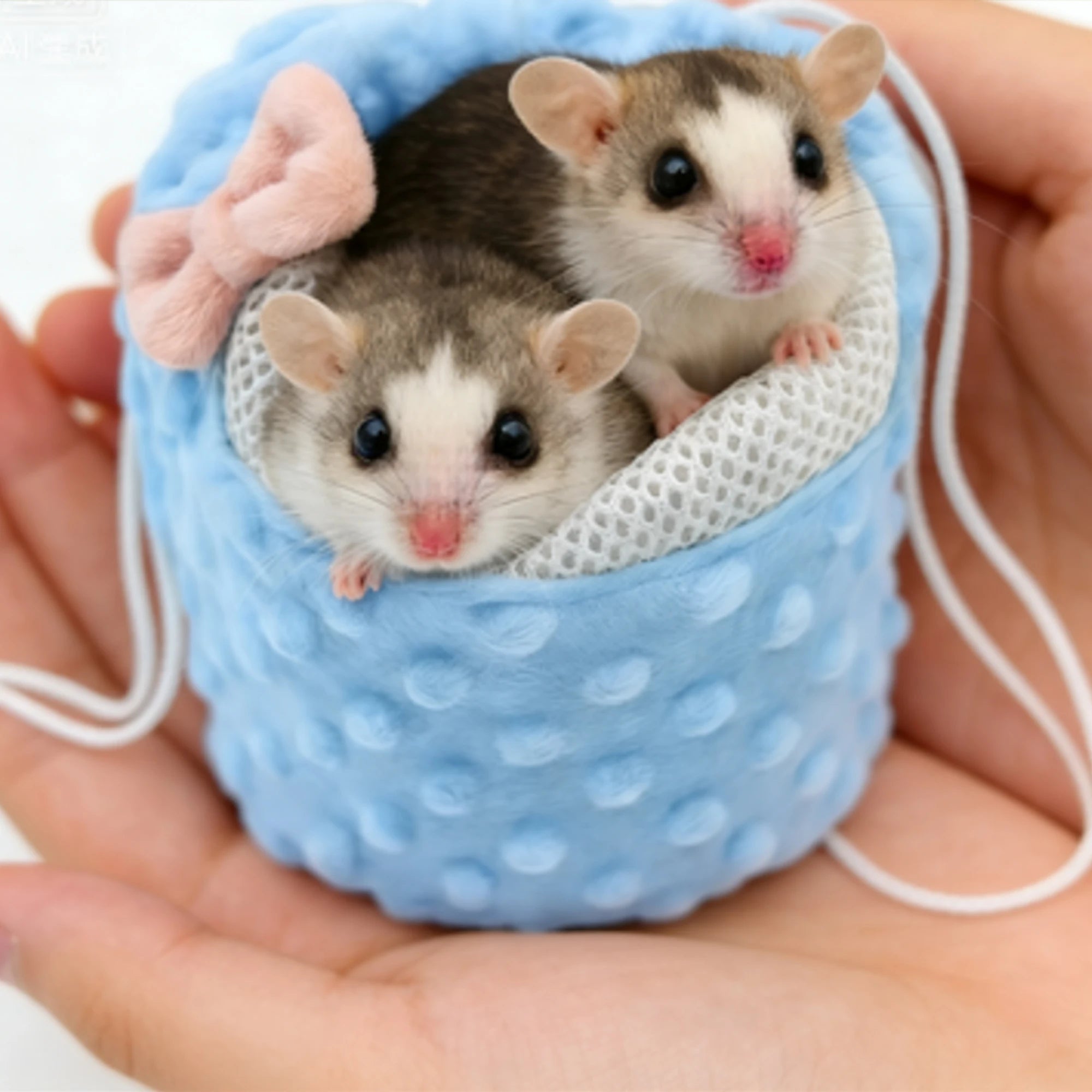 Comfortable Soft Breathable Mesh Fabric Pet Hamster's Travel Bag Hamsters Meerkats Small Pet Supplies Storage Bag