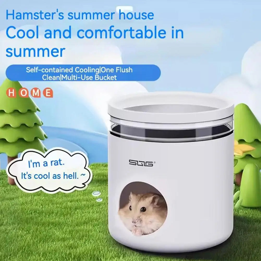 2-in-1 Winter Warm & Summer Cool Hamster House | Small Pet Nest for Sugar Glider, Hedgehog, Cozy Cage Hideout