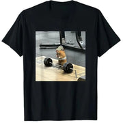 Hamsters Deadlift Training Weightlifting Funny T-Shirt Fitness Exercise Graphic Print Women Streetwear Tops Summer Clothing