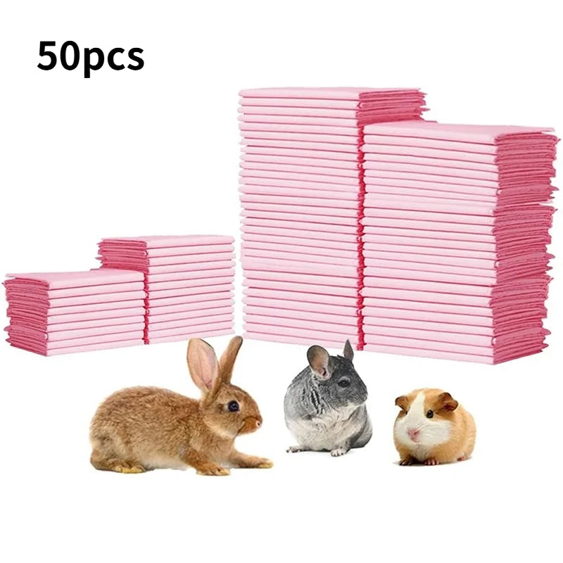 Pet Training Pads Rabbit Pee Pads Super Absorbent Disposable Toilet for Guinea Pig Hamster Chinchilla Cat Reptile Small Pet