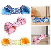 Guinea Pig Tunnel and Bed Entertainment Cage Corner Tunnel Sleeping for Burrowly cozy hides and small pet care.