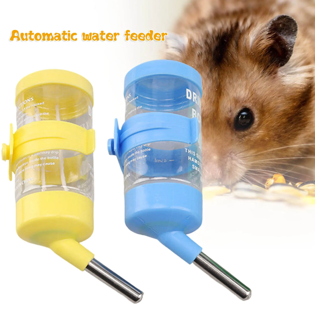 No-drip small pet water dispenser for hamsters, guinea pigs, bunnies, and ferrets. for Burrowly small pet care.