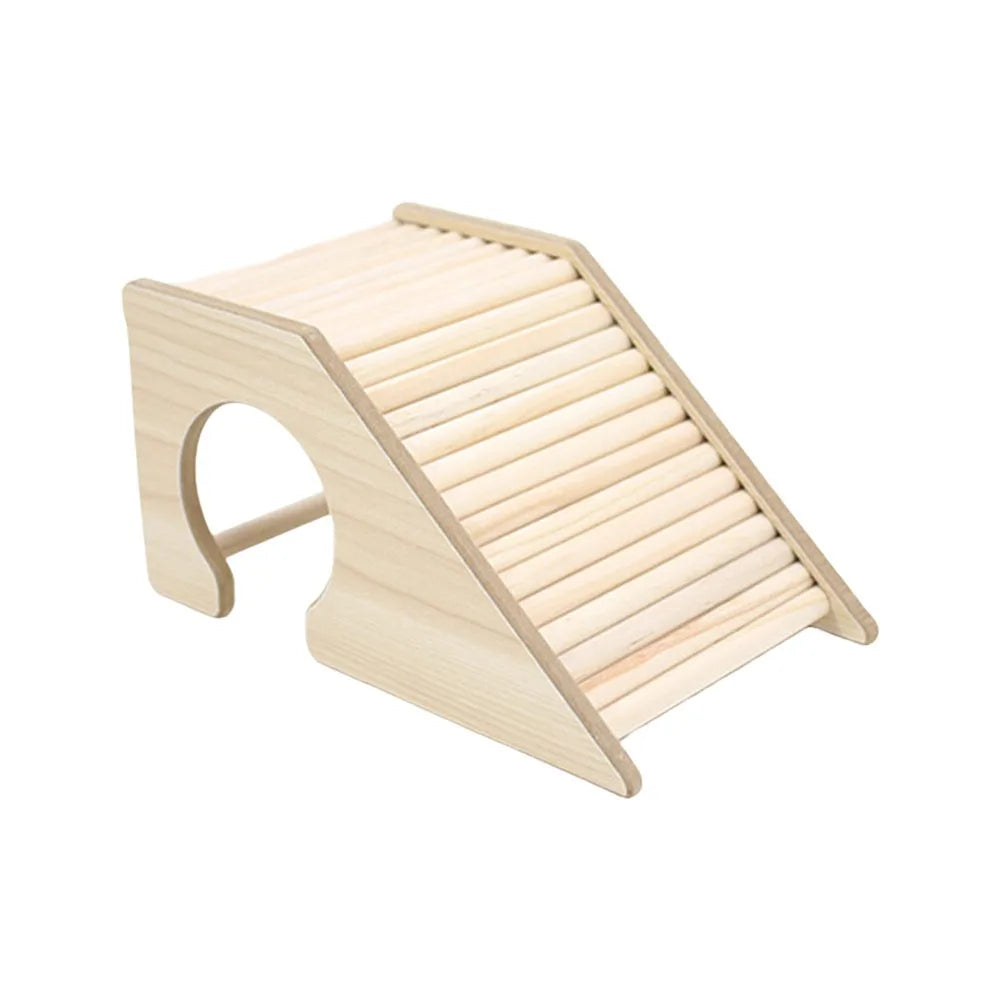 Smooth Hamster Climbing Ladder with Hiding Hole Small Hamster Wooden