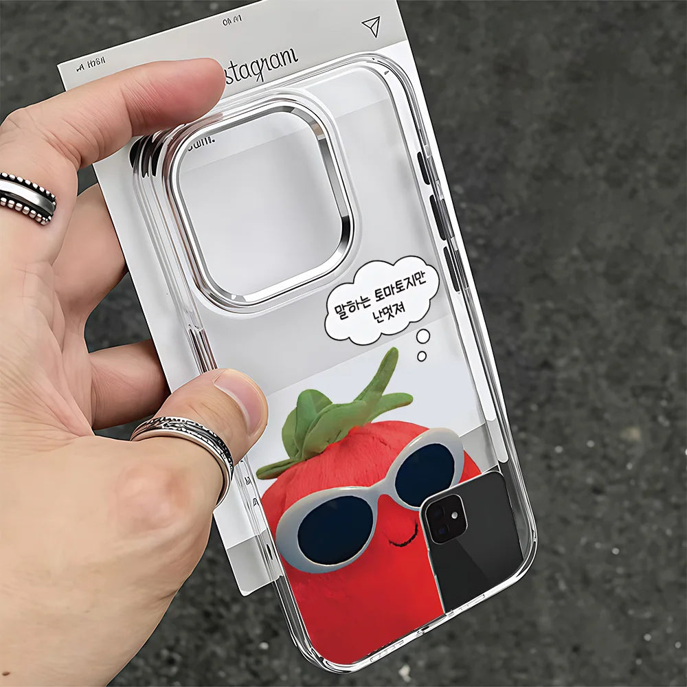 Korean Ins Funny HamsterS Phone Case For iPhone 17e 17 16e 16 15 14 13 12 11 mini Pro Max Air Plus Transparent Soft Cover