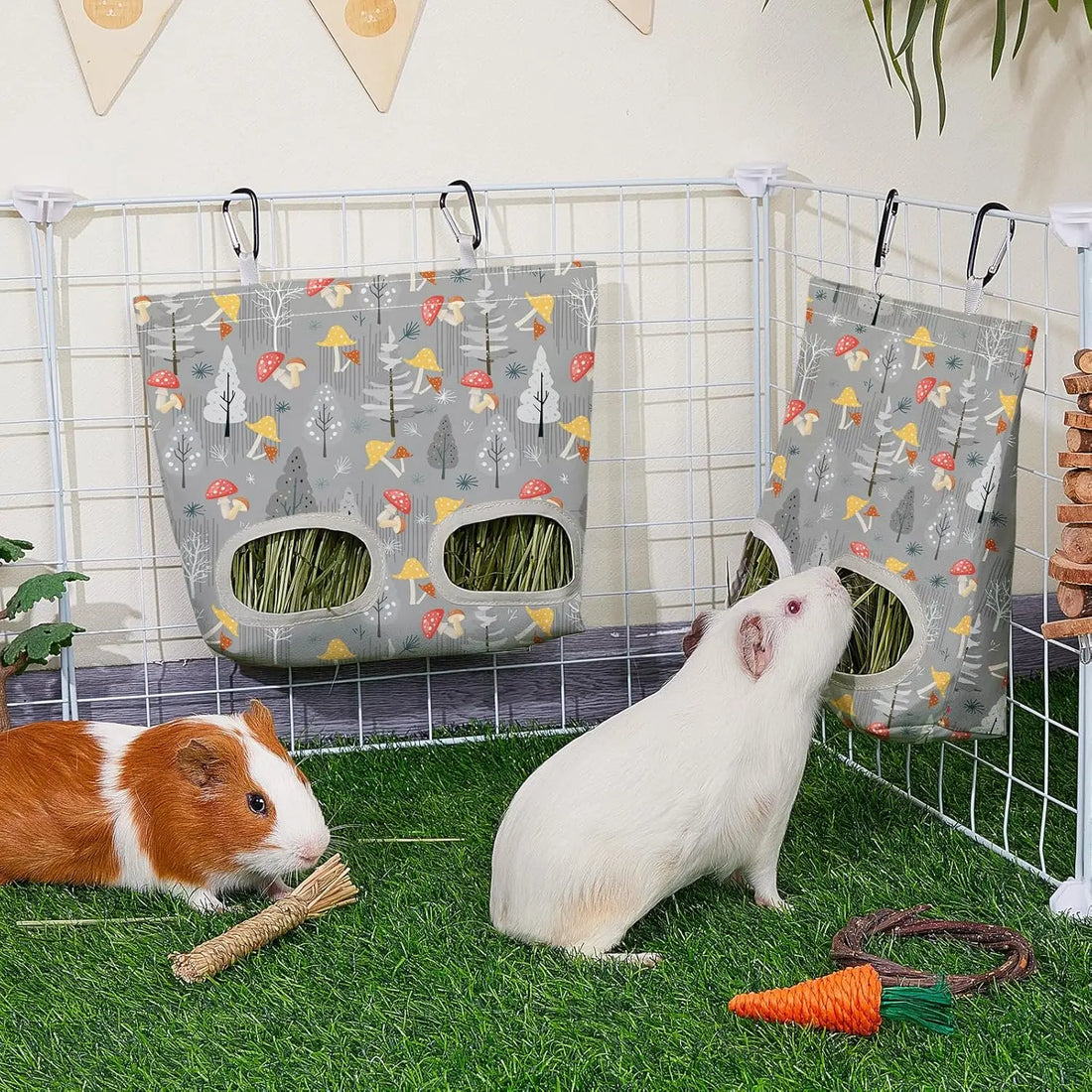 Large Hanging Hay Feeder Bag for Small Pets
