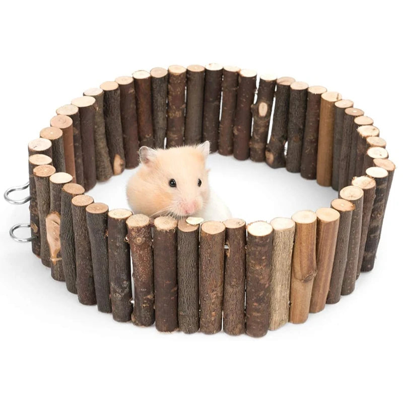 Hamster Suspension Bridge Toy Long Climbing Wooden Ladder for Hamster Mice