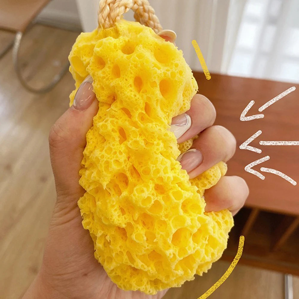 Cheese Bath Ball Japanese Super Soft Lovely Sponge Bath Towel Ladies for Burrowly enrichment toys and small pet care.