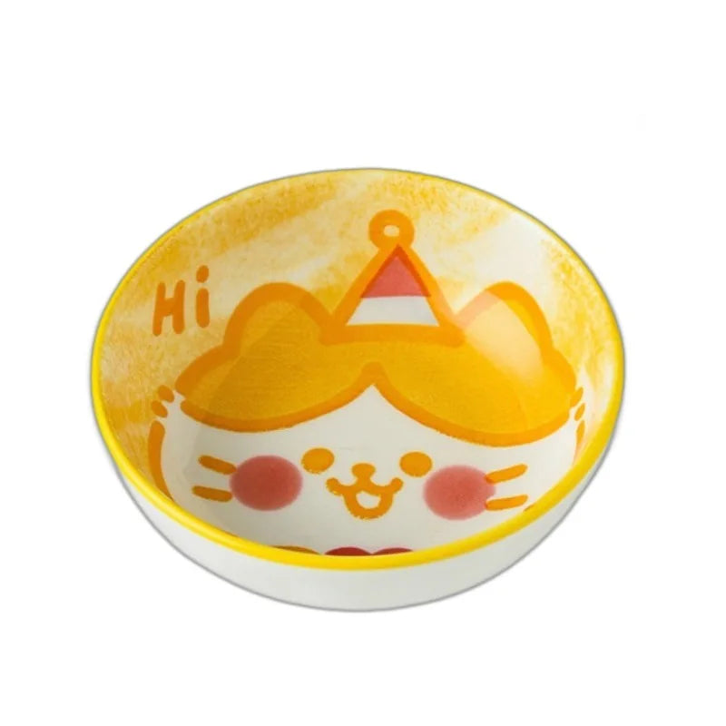 Flower Branch Rat Feeding Water Ceramic Bowl Hamster Ceramic Bowl Cartoon