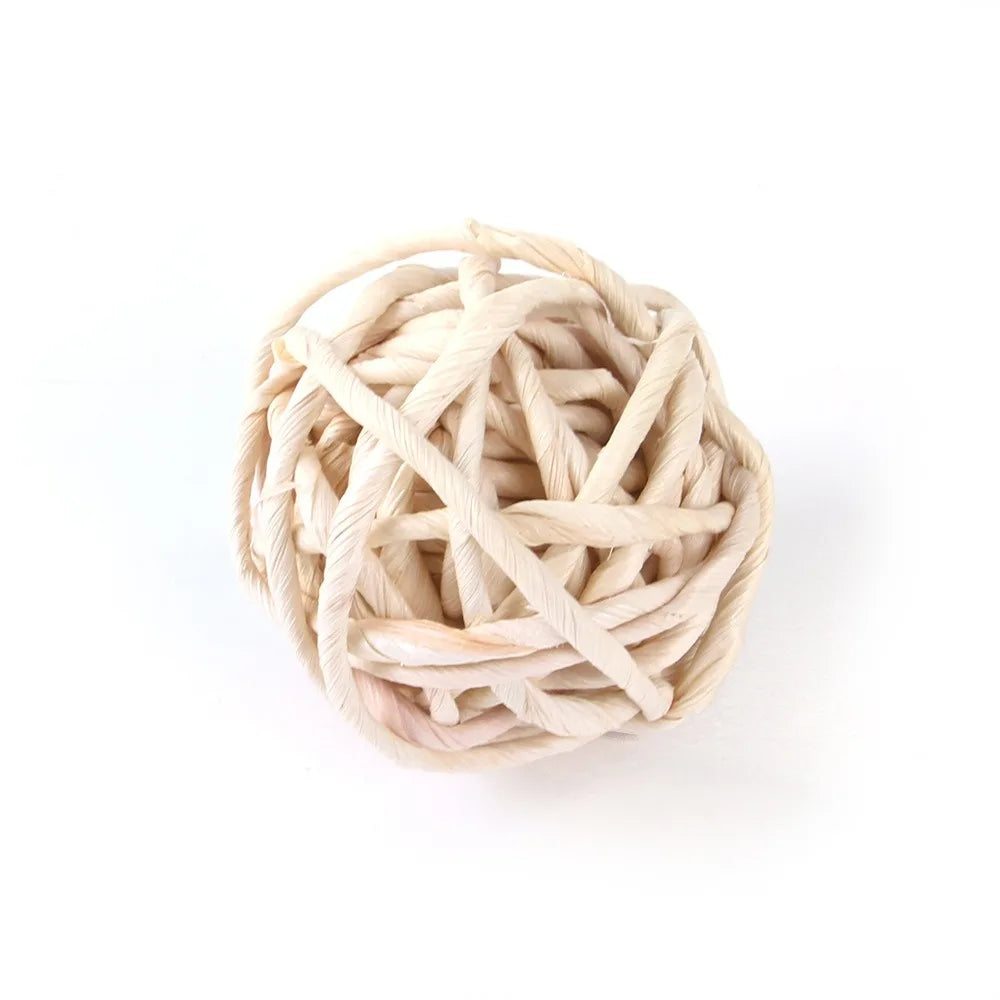 Hanging Grass and Wood Chew Toy Set for rabbits, guinea pigs, hamsters, and chinchillas from Burrowly small pet supplies.