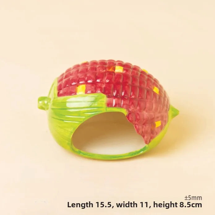 Corn Ceramic Hamster Hideout and Feeder