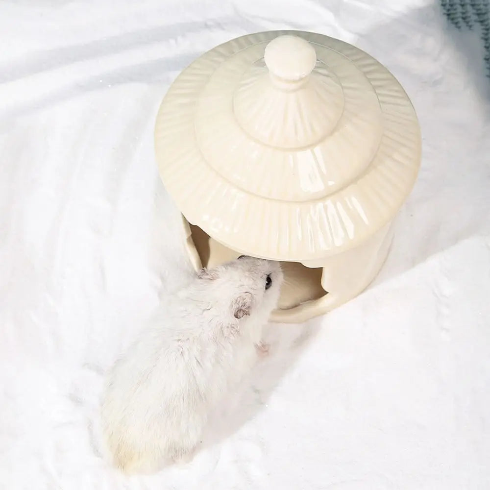 Hamster Landscaping Supplies Ceramic Hamster Nest Cute Cartoon Pet Hiding for Burrowly cozy hides and small pet care.