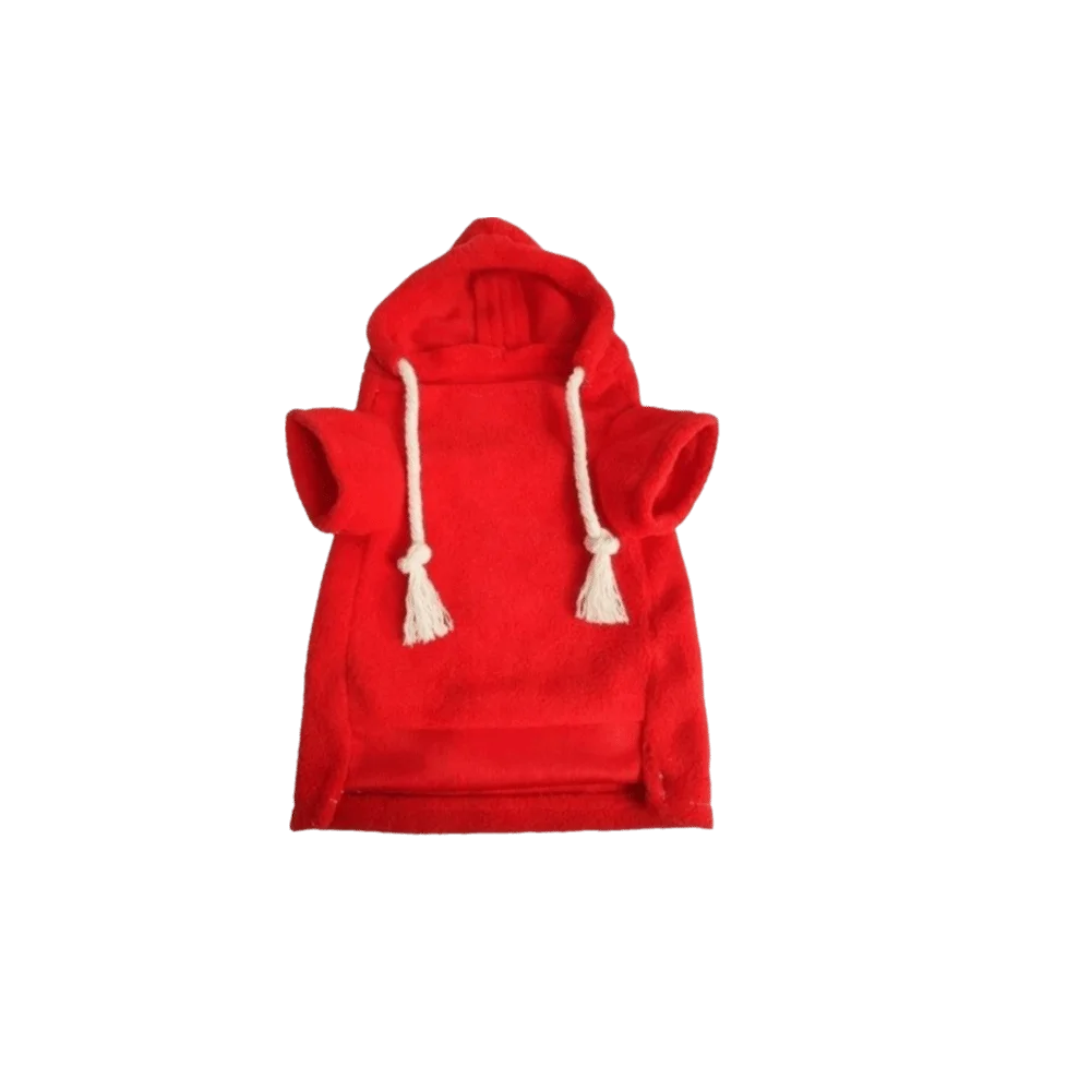 Elastic Ferret Hoodie Thick Fleece Cozy Pet Striped Sweatshirt Stylish Drawstring Soft Hamster Coat for Hamster Lizard Squirrel