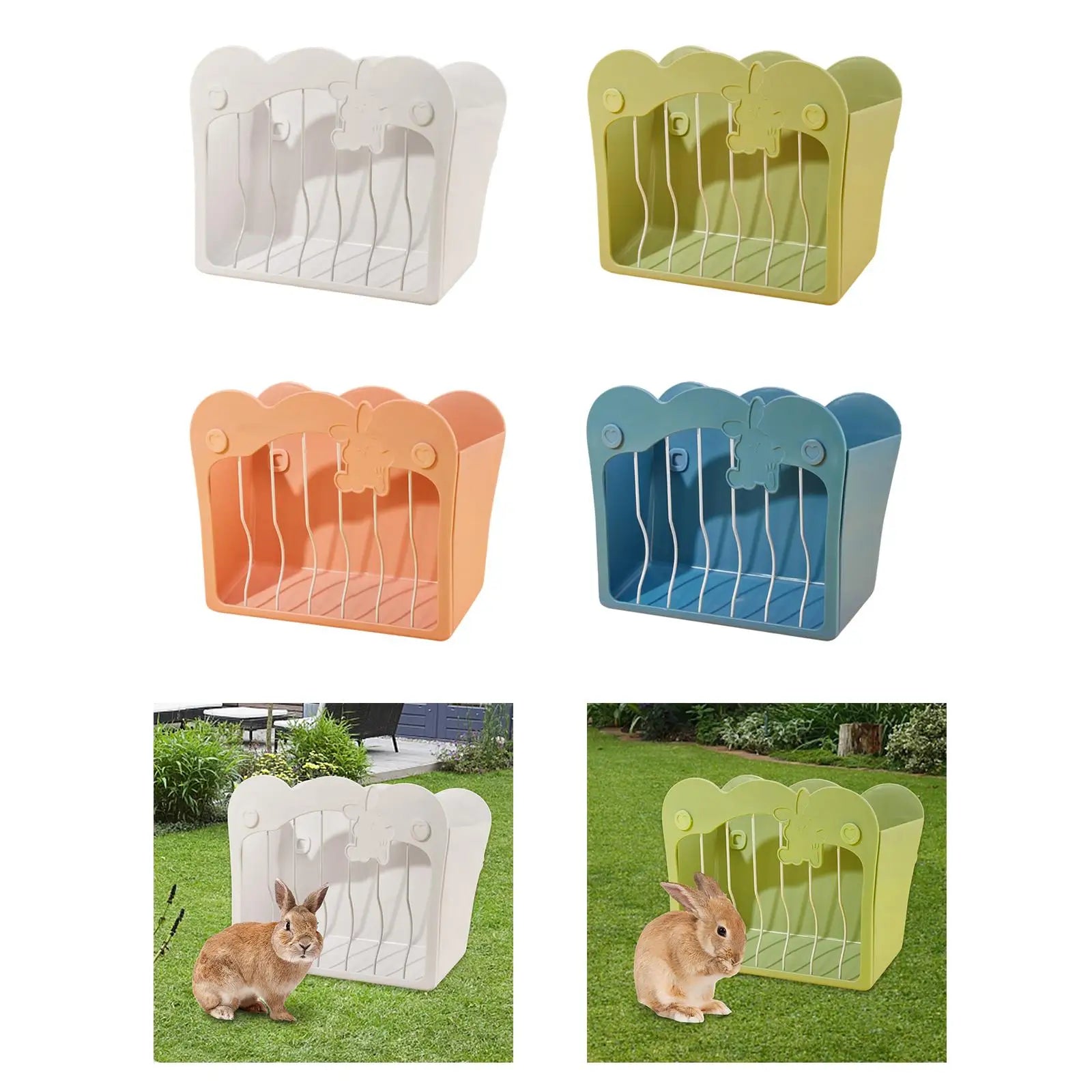 Less waste hay rack for rabbits and guinea pigs from Burrowly.