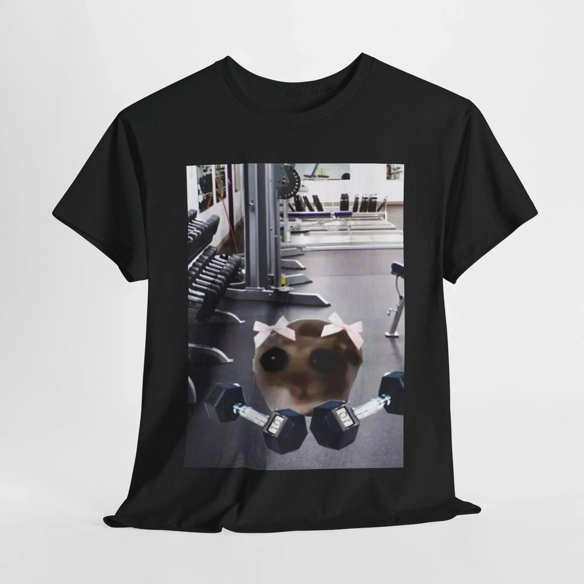 Sad Hamster Fitness Funny Meme T-Shirt Men's and Women's Short Sleeve  Tees Y2k Shirt Vintage Hip Hop Tops Men Clothing