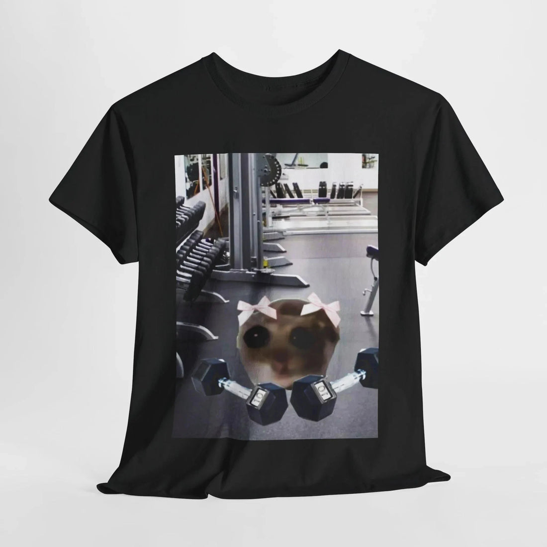 Sad Hamster Fitness Funny Meme T-Shirt Men's and Women's Short Sleeve  Tees Y2k Shirt Vintage Hip Hop Tops Men Clothing