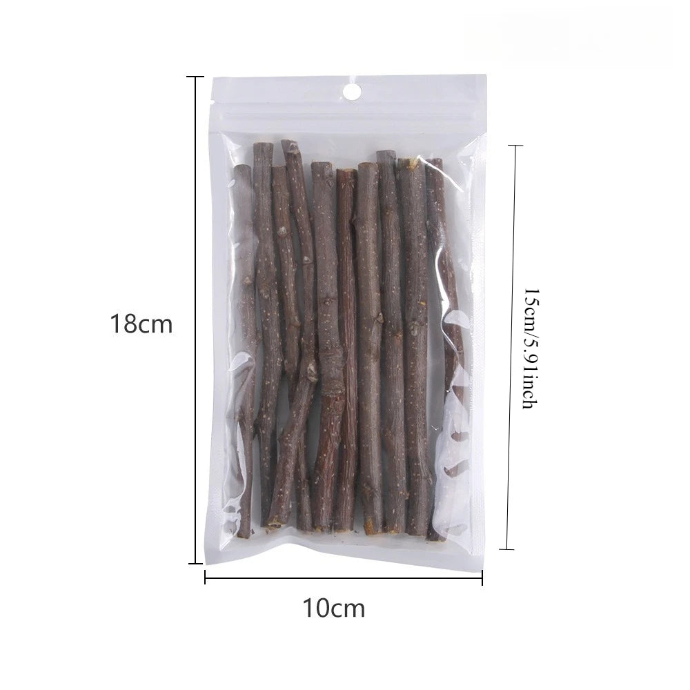 Hanging Grass and Wood Chew Toy Set for rabbits, guinea pigs, hamsters, and chinchillas from Burrowly small pet supplies.