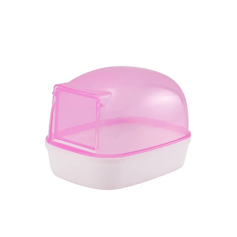 Dust-free Hamster Bathroom Sauna Room with Door Small Pet Rat Sand Bath