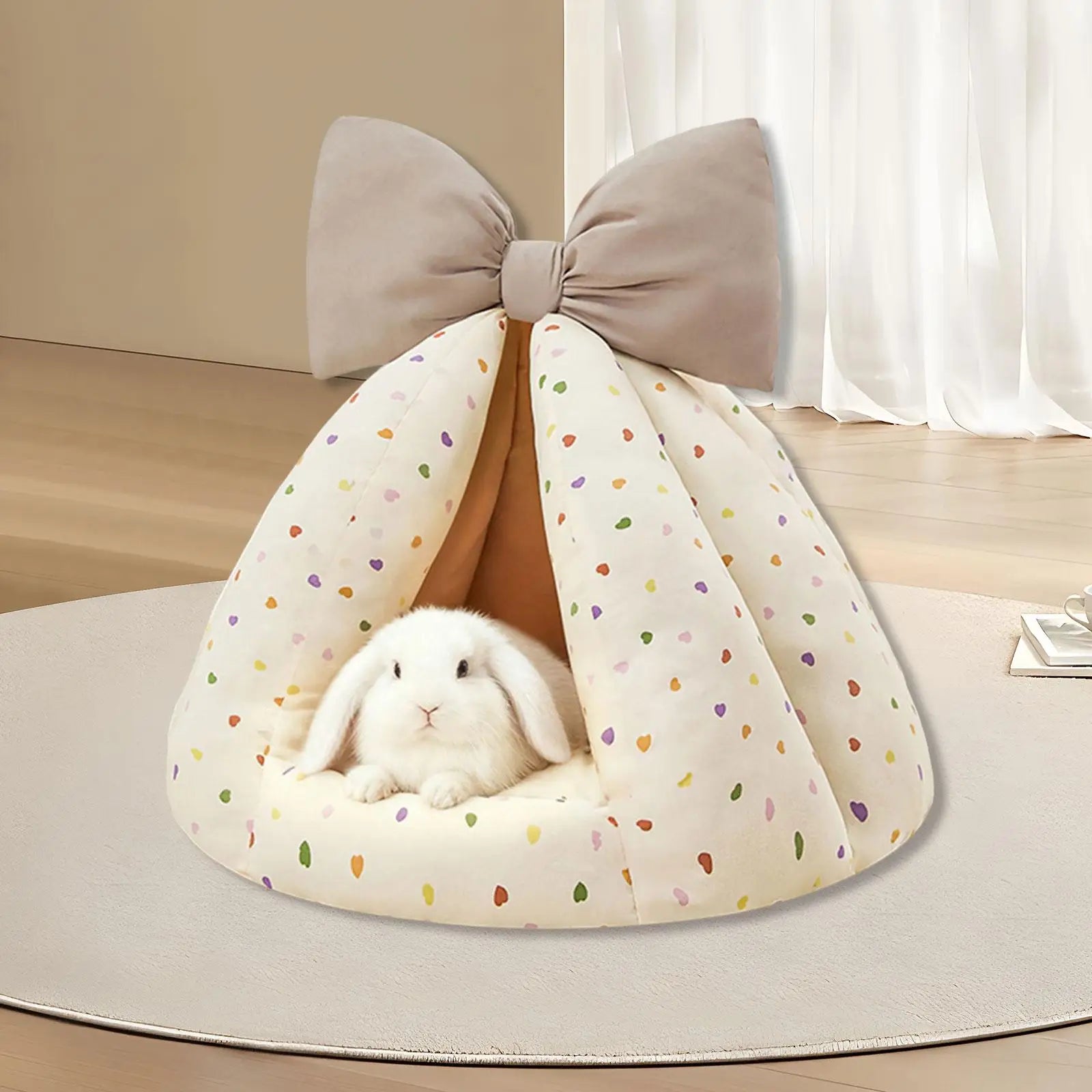 Hamster House Hideout Thickened Portable Hut Half Enclosed Cozy Comfortable Sleeping Nest for Guinea Pigs Gerbil Sugar Glider