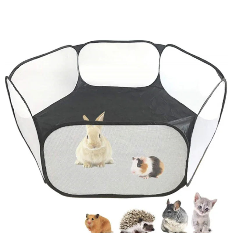 Foldable Transparent Small Pet Playpen Habitats & Travel