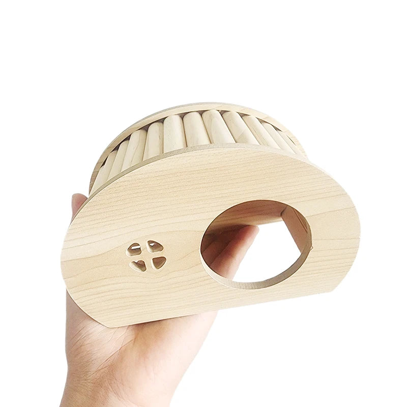 Smooth Hamster Hideaway Wooden Hamster House with Hiding Hole Small Pet