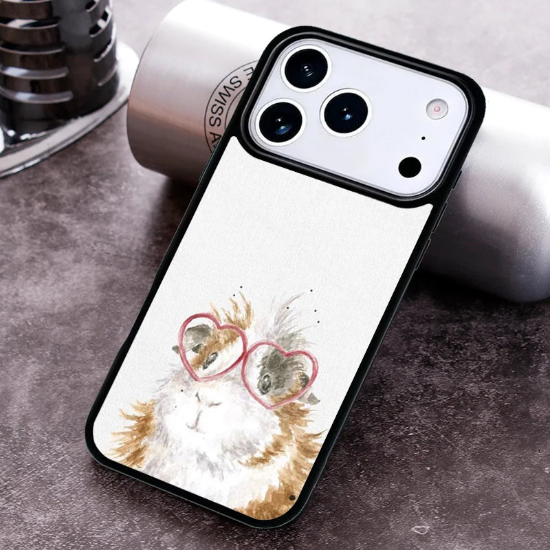 Guinea Pig Hamster Cute Phone Case for iPhone 17 16 15 Pro Max Air 14 13 12 11 Plus Shockproof Cover