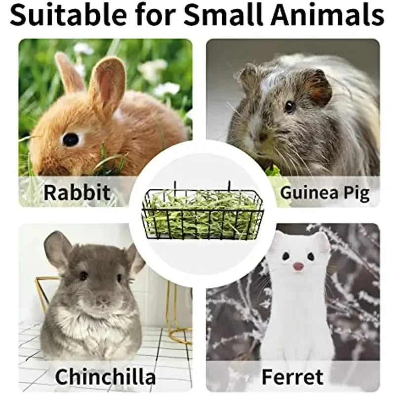 Rabbit Food Basket Grass Rack Rabbit Grass Frame Hay Feeder Rabbit Spring