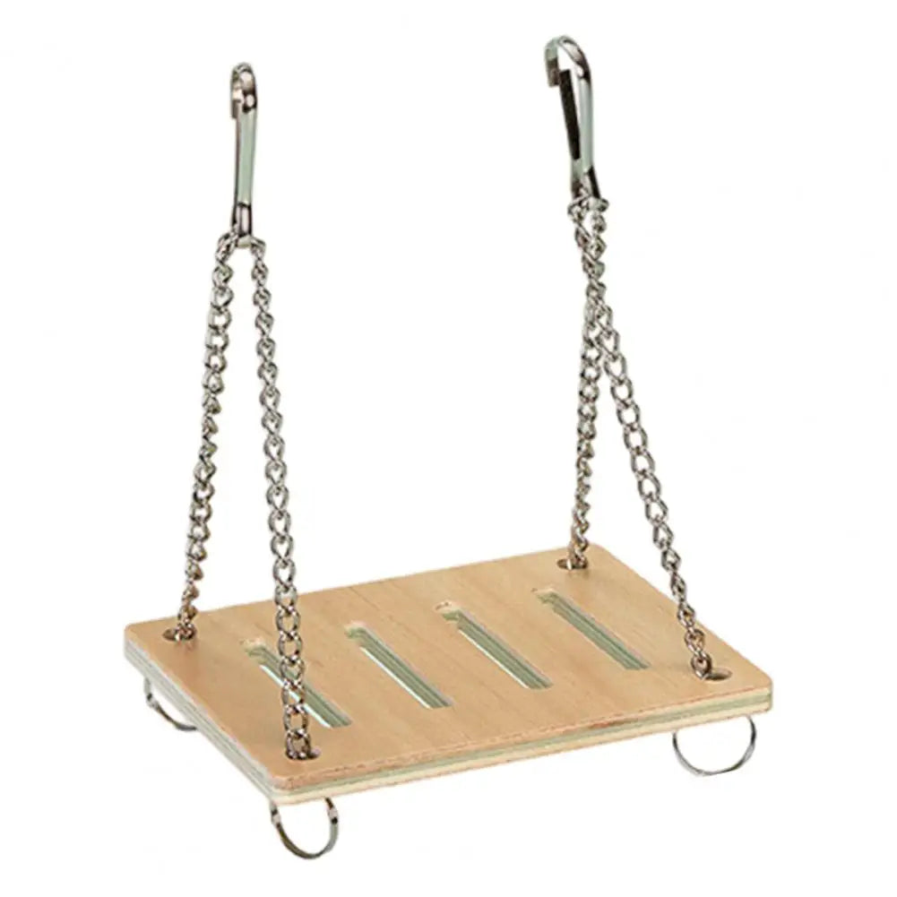 Hamster Wooden Small Villa Swing Seesaw Pet Climbing Play Hut Chews Toy Hamster Sleeping Nest Hide Out Quail Rutin Chicken Toy