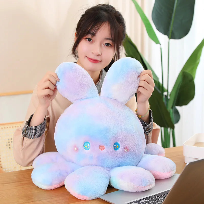 Soft Ferry Plush Cat Plush Toy Cosplay Octopus Legs Jellyfish Bunny Stuffed Animals Doll Rainbow Rabbit Baby Appease Toy