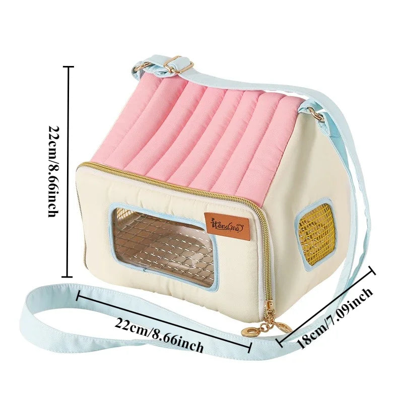 1PC Transparent Bird Carrier Backpack with Breathable Sling Handheld small pet bag Suitable for Parrot Hamster Hedgehog Chipmunk