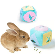 Rabbit Foraging Puzzle Toy with Bell for rabbits, guinea pigs, and chinchillas from Burrowly small pet supplies.