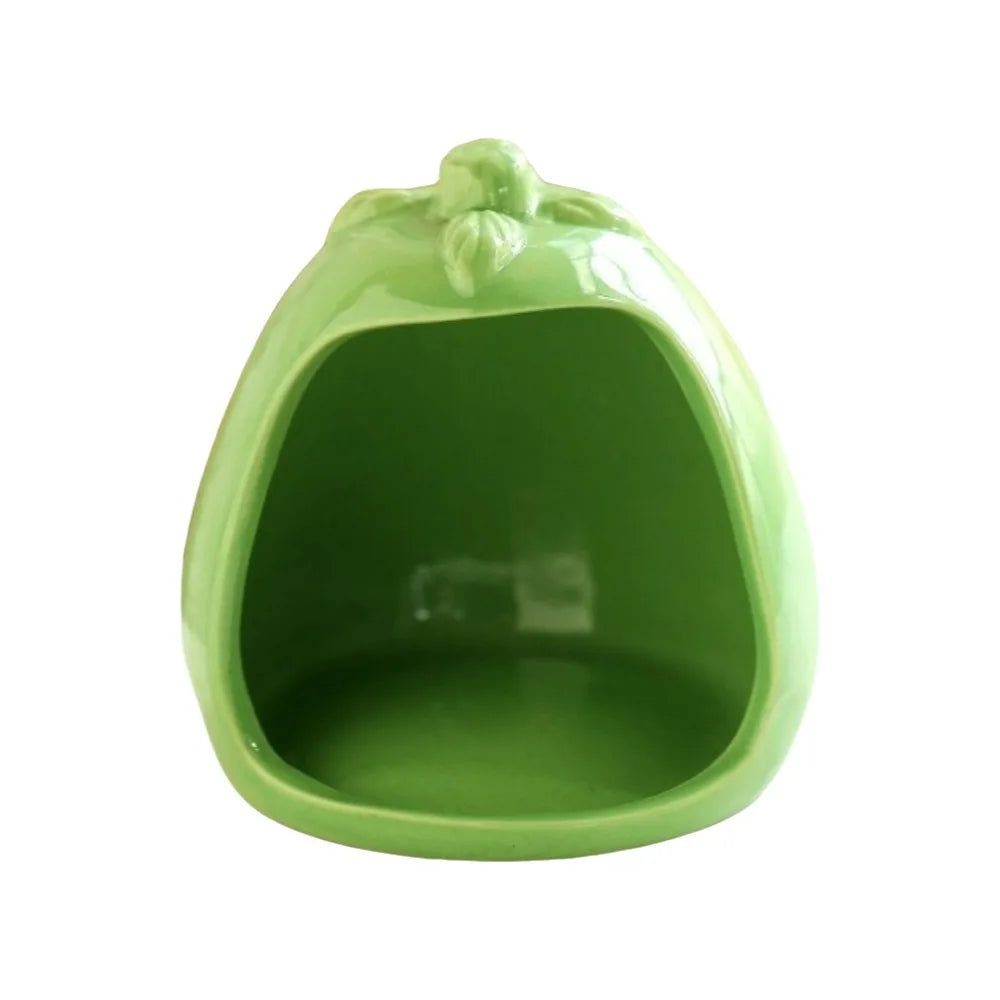 Pet Furniture Mushroom Shaped Ceramic Hamster Hideout Cute Chew-proof
