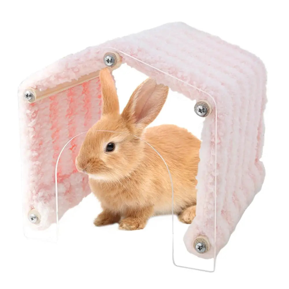 Bunny Tunnel House Habitat Space Saving Decoration Animal Tunnel With Acrylic Door For Hedgehog Chinchilla Hamster Chewing