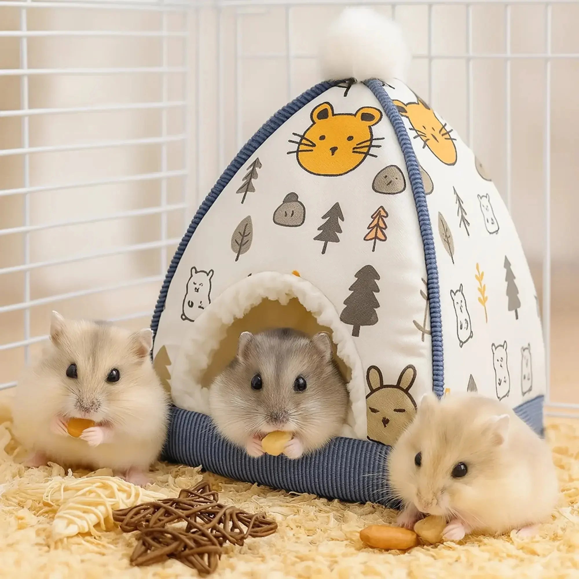 Hamster Nest Cute House Design Warm and Comfortable Golden Bear Dutch Pig Safe Avoidance House Pet Supplies