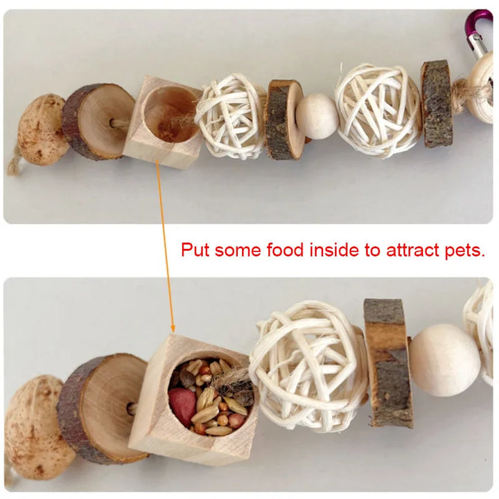 Wooden Foraging Snack Box for Hamsters for hamsters, gerbils, and mice from Burrowly small pet supplies.