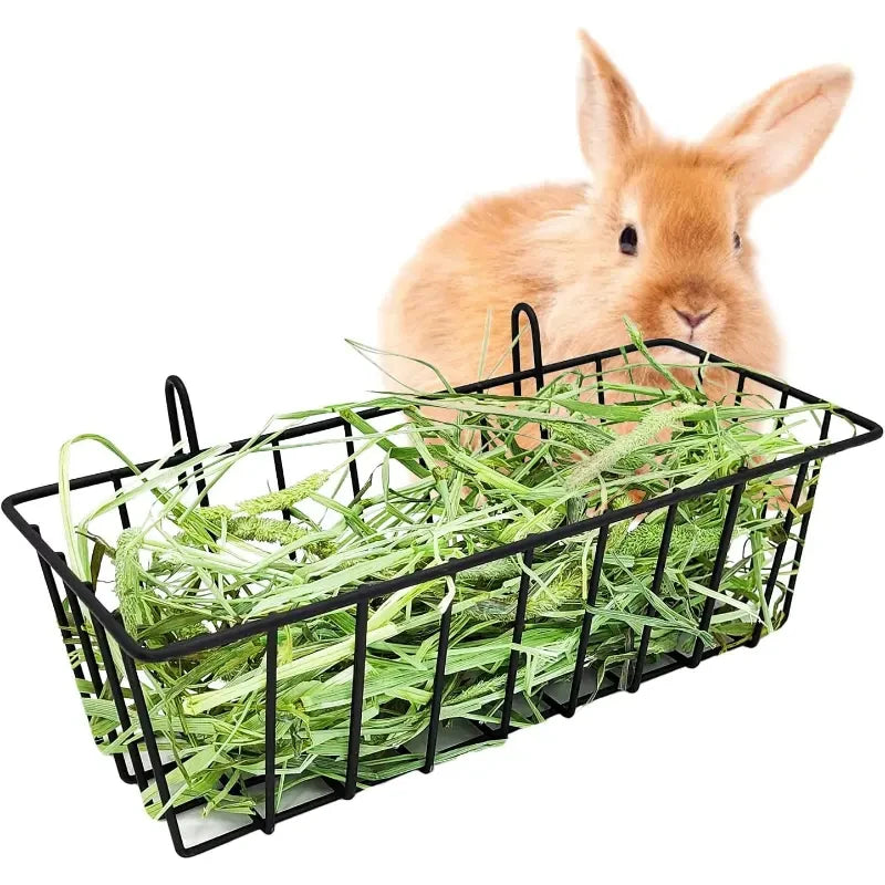 Metal hay rack for rabbits and guinea pigs from Burrowly.
