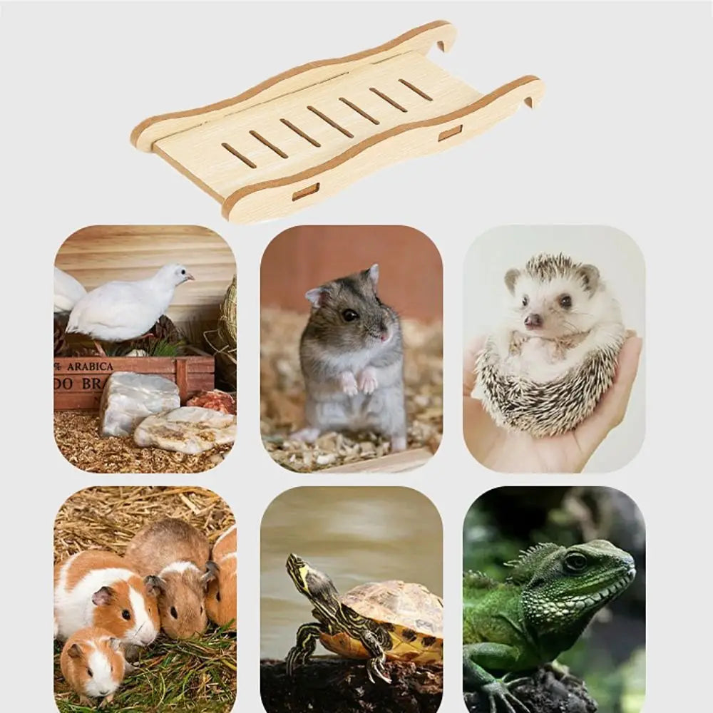 Wooden Hamster Ladder Suspension Bridge Small Pet Wood Ladder Gerbil