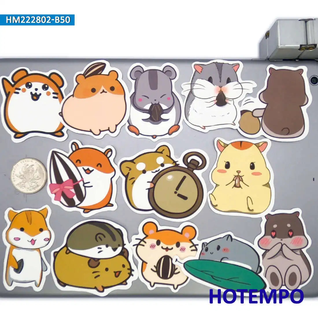 50Pieces Funny Hamster Cute Animal Cartoon Style Waterproof Stickers for Car Motorcycle Bike Skateboard Phone Laptop Sticker Toy
