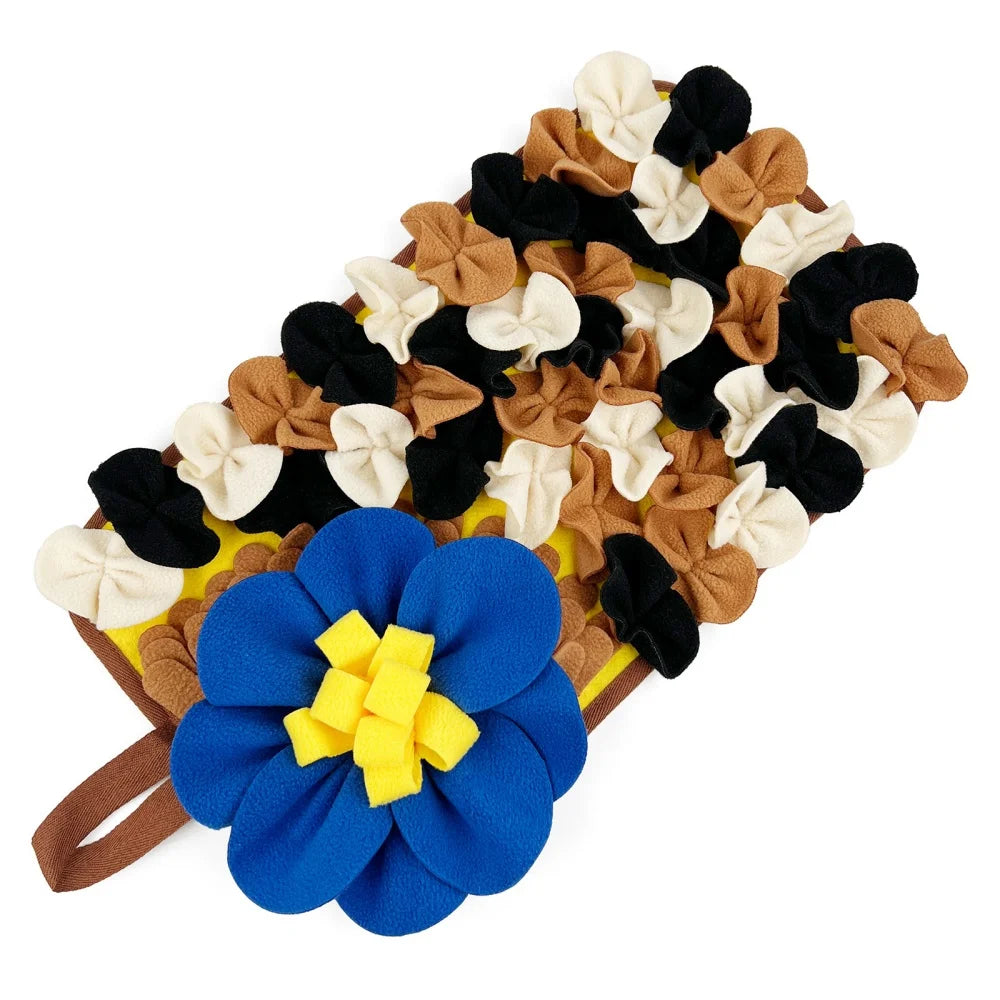 Small Pet Floral Foraging Mat for rabbits, guinea pigs, and mice from Burrowly small pet supplies.