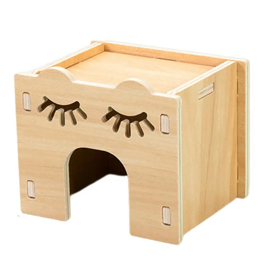 Hamster Wooden Small Villa Swing Seesaw Pet Climbing Play Hut Chews Toy Hamster Sleeping Nest Hide Out Quail Rutin Chicken Toy
