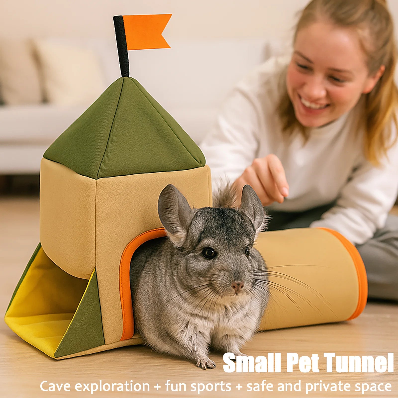 Pet Escape Tunnel House Hamster Guinea Pig Toys Landscaping Decoration Creative Design Drilling Holes Pet Supplies