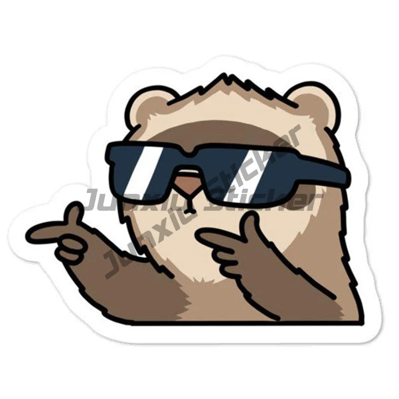 Cartoon Cool Ferret Rodent Do You Have A Problem Car Stickes Funny Windows Trunk Waterproof Vinyl Decal Laptop Bumper Decoration