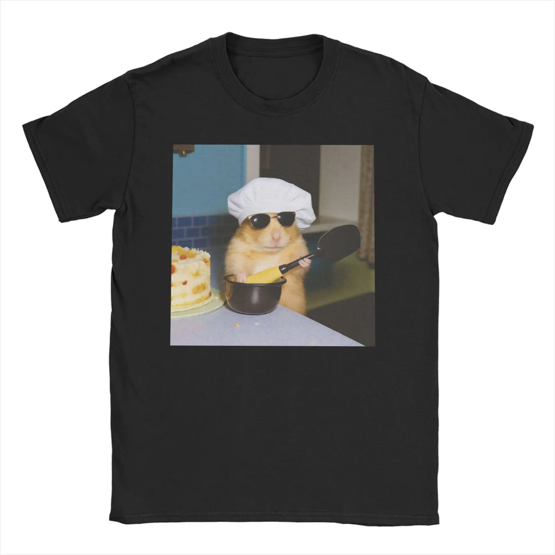 Hamster Meme Calling for Men Women T Shirts  Hipster Tee Shirt Short Sleeve Round Collar T-Shirt Cotton Birthday Present Tops