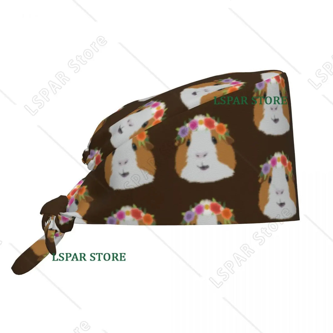 Custom Guinea Pigs Striped Medical Staff Scrubs Hat Women Men Domestic Cavy For Chef Hat Scrub Caps