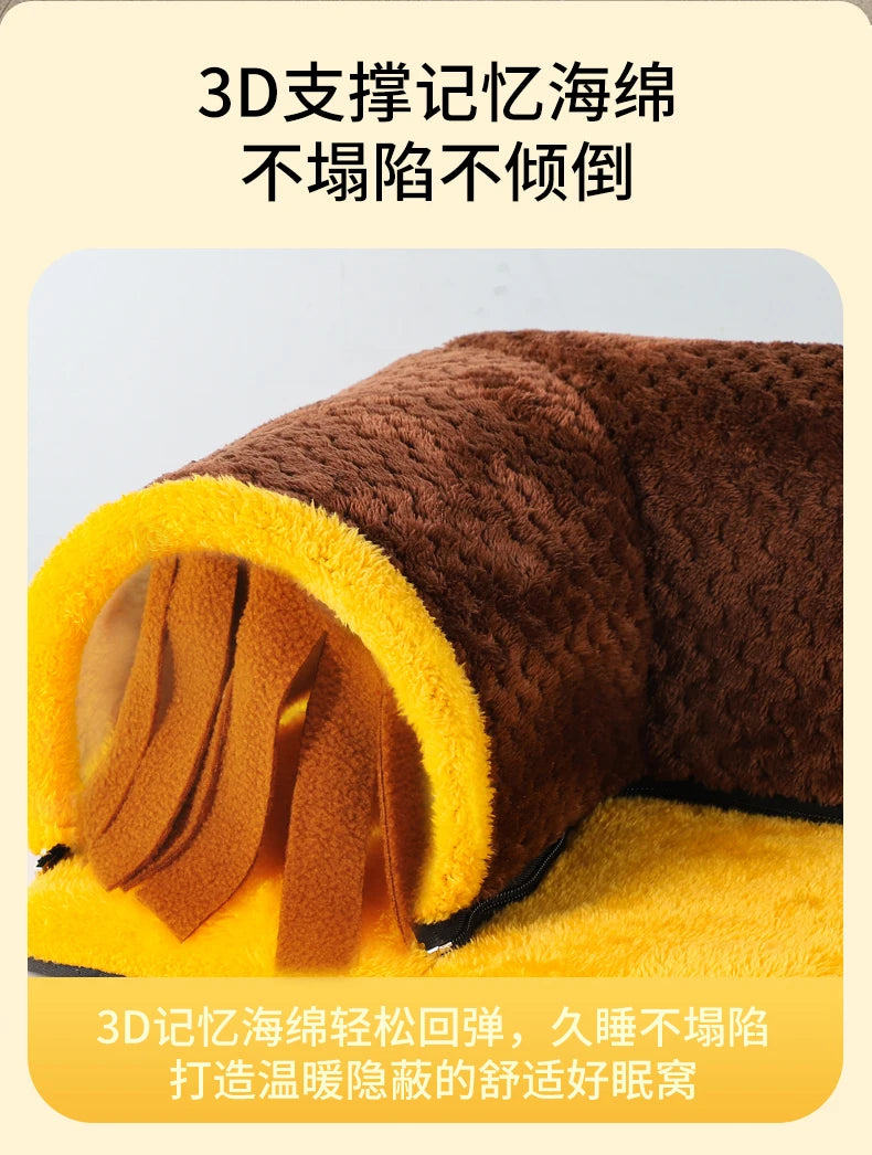 Cozy guinea pig hideout tunnel bed for Burrowly small pet comfort.