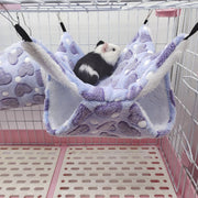Double layer winter hammock for hamster and small pet cage comfort from Burrowly.